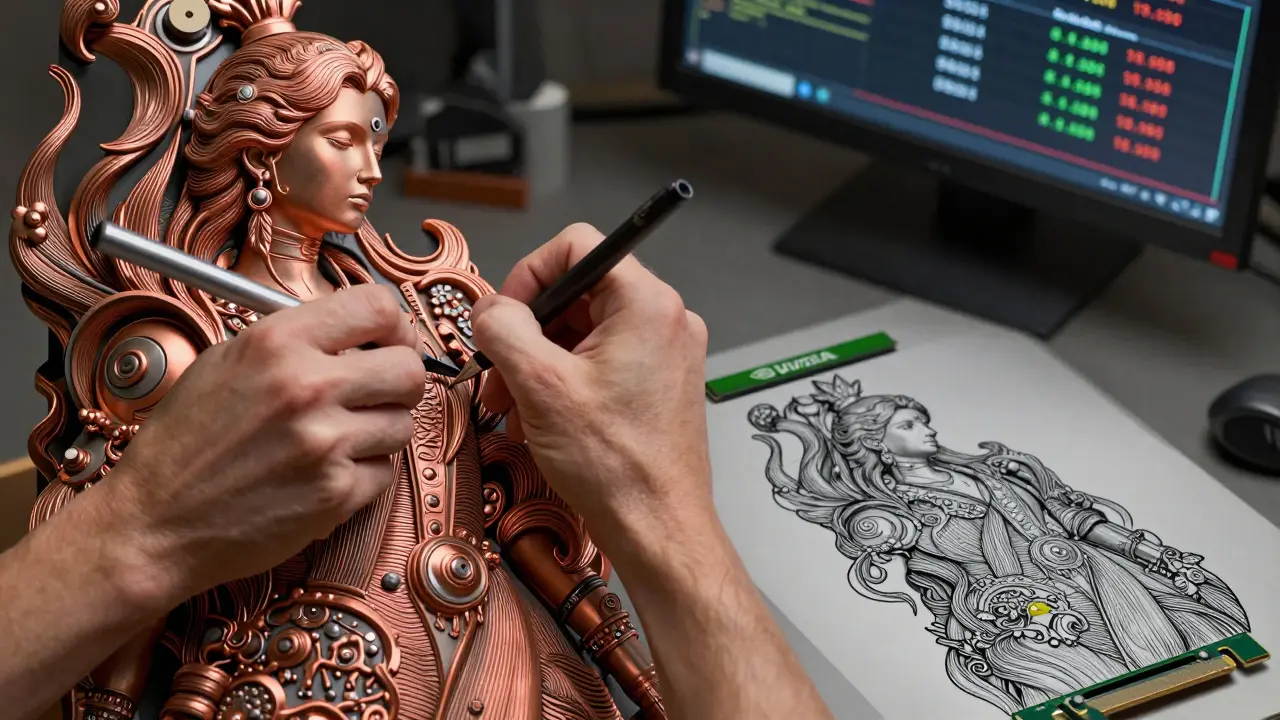 Artisan refining image details while routing to dedicated GPU for cost efficiency.
