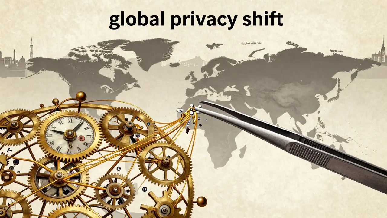 Ornate mechanical neural network with data fragments being extracted to represent machine unlearning.