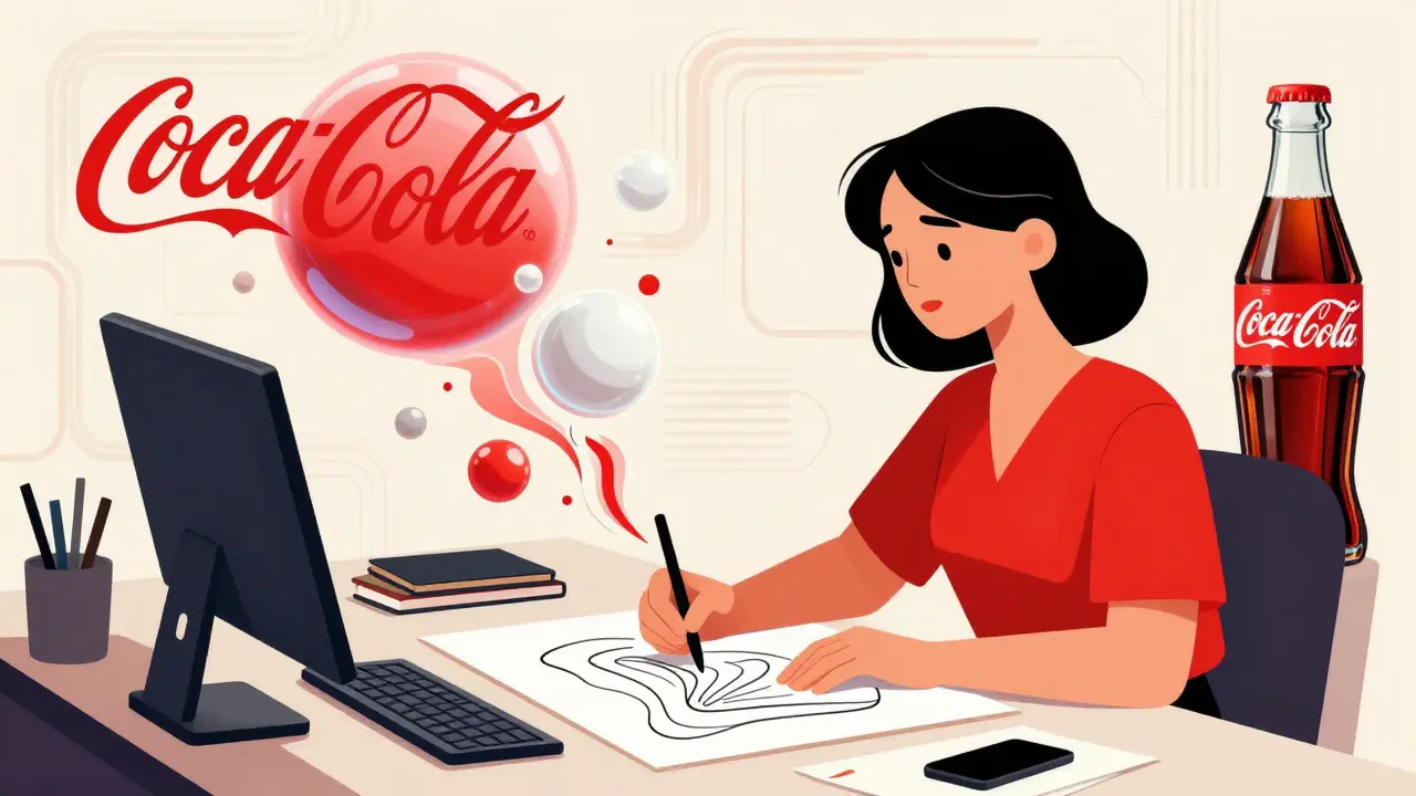 Art Deco style drawing of a designer using AI tools to accelerate creative concept development.