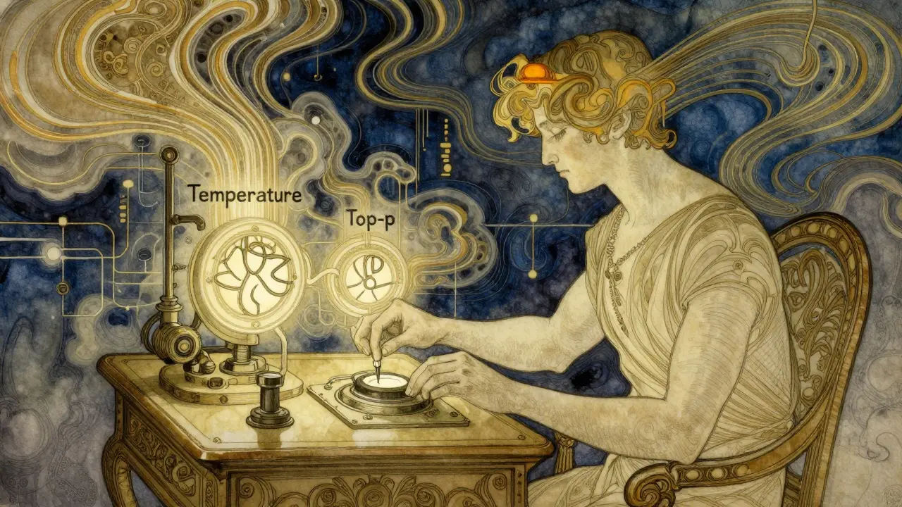 Temperature and Top-p in Large Language Models: Controlling Creativity and Precision