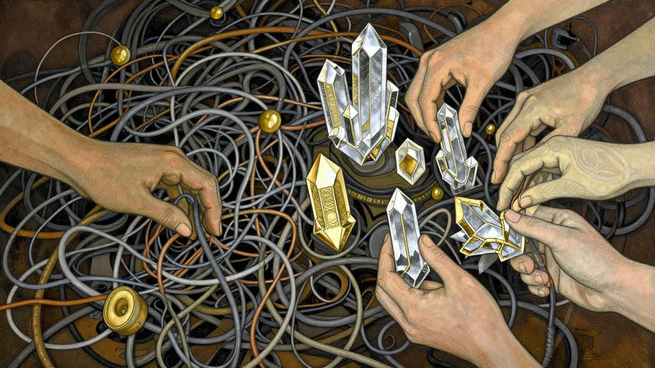 Chaotic data unraveling into ordered crystalline software components