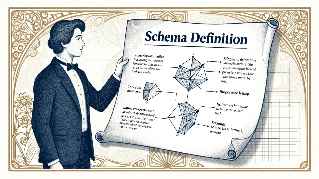 Blueprint of prompt schema with geometric data structures