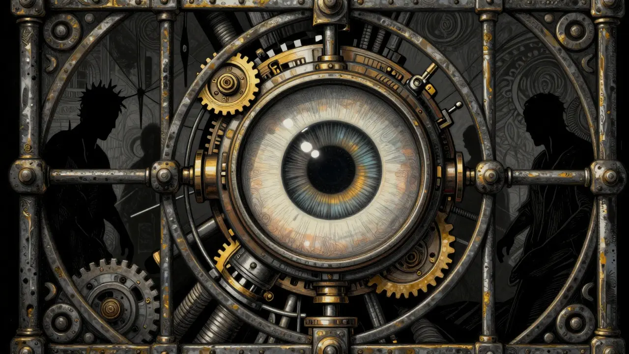Mechanical eye filtering errors through decorative ironwork in Pogány style