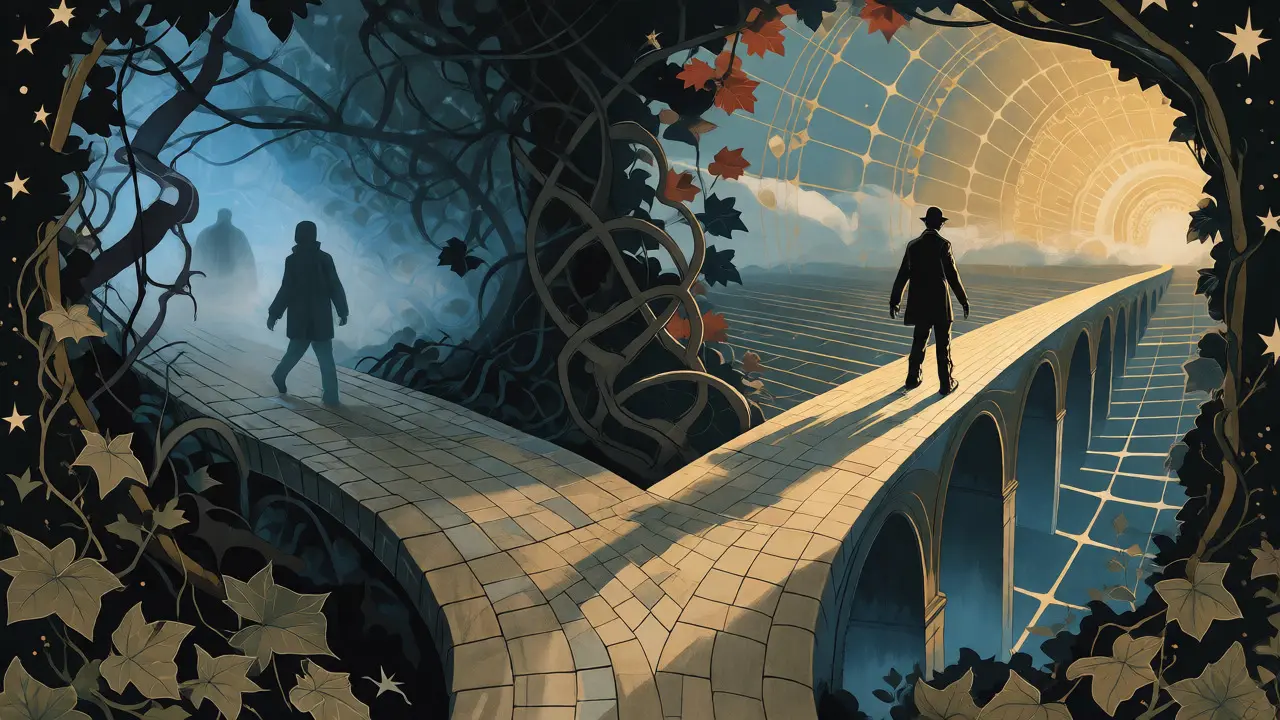 Contrasting dreamlike paths showing chaotic generic prompting versus clear role-based guidance.
