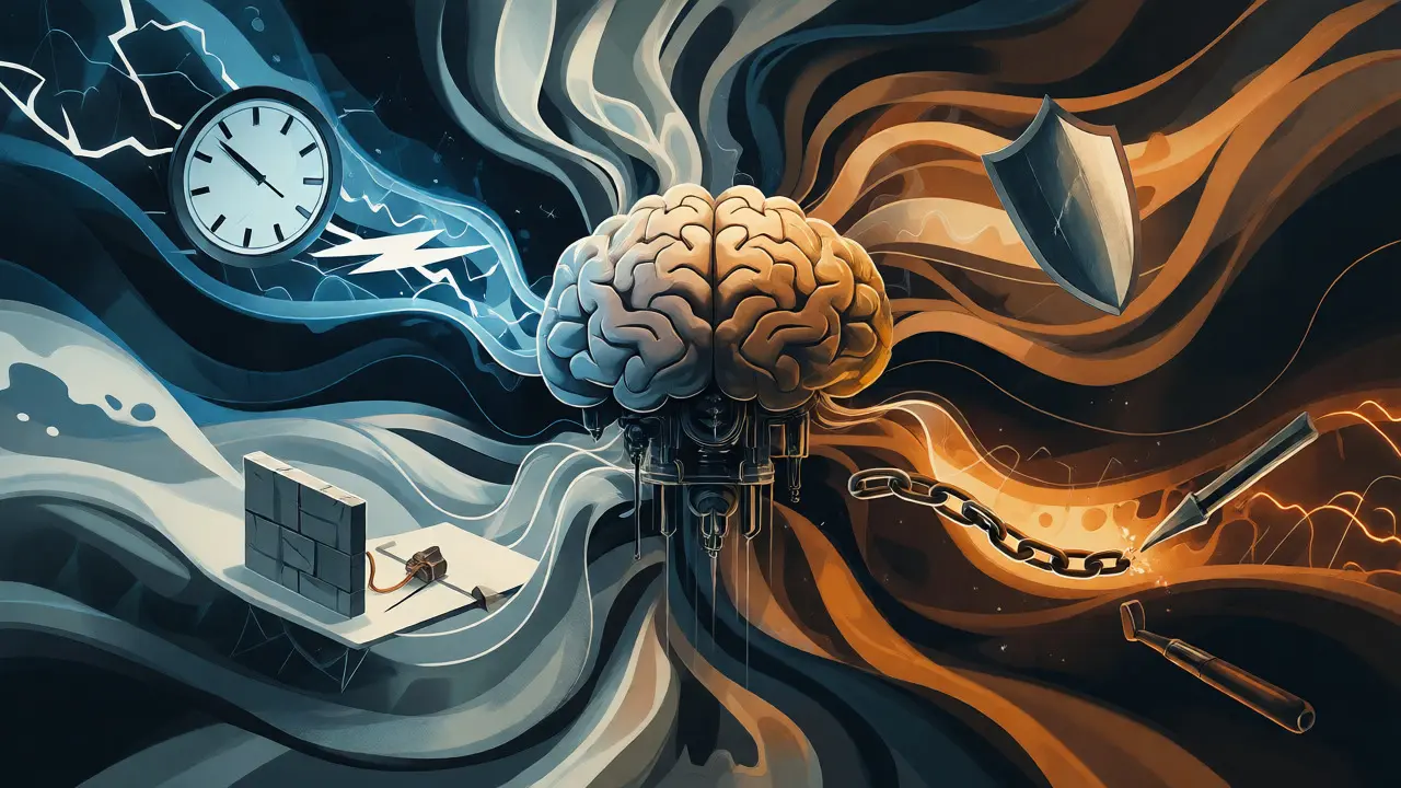Visual metaphor for smart retry logic handling different error types